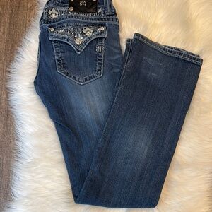 Miss Me Blu Jeans Boot with Vintage Appeal